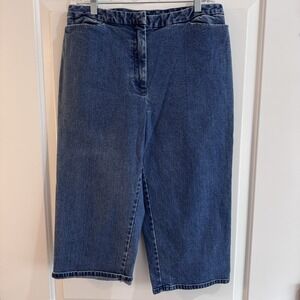 Charter Club Pedal Pusher Denim Capri Jeans Women's 12 Stretch Blue